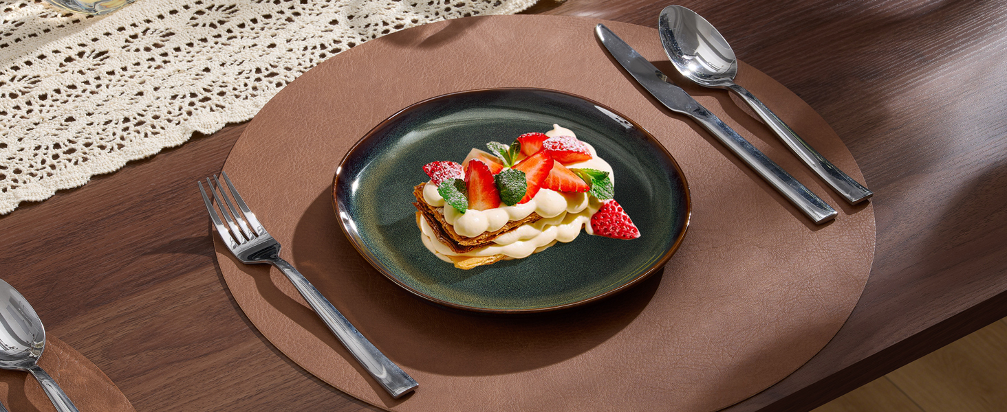 Сервіз Joyfair на 6 осіб, 24 предмети, кераміка, реактивний Tundra Green