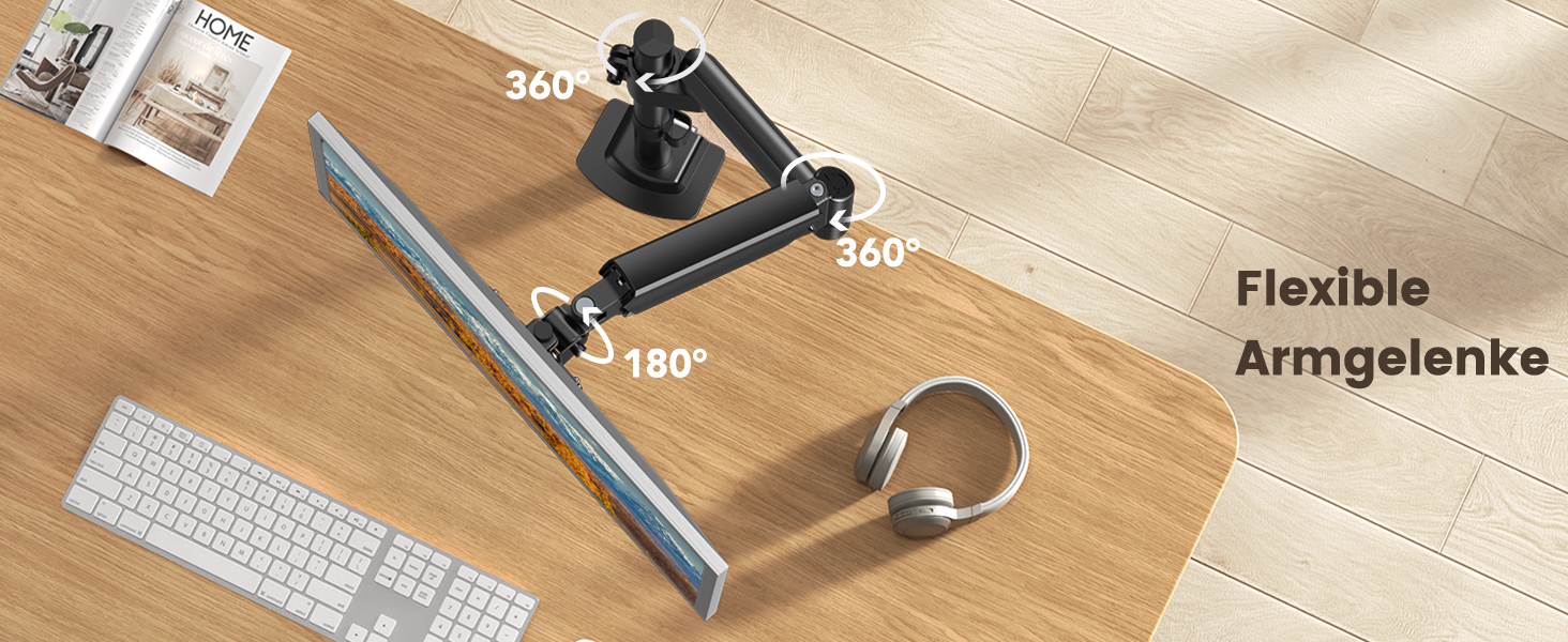 Кріплення для монітора ErGear: регульована підставка для моніторів 13-32 дюймів, до 9 кг, VESA 75x75/100x100 мм