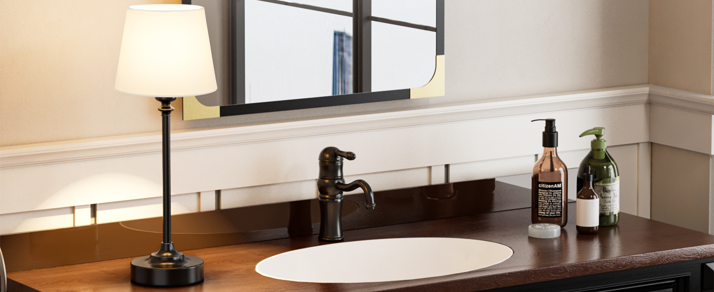 LED настільна лампа бездротова з торшером з льону, торшер для спальні, їдальні, вітальні, з USB-C, регулювання яскравості, 40см, мідь