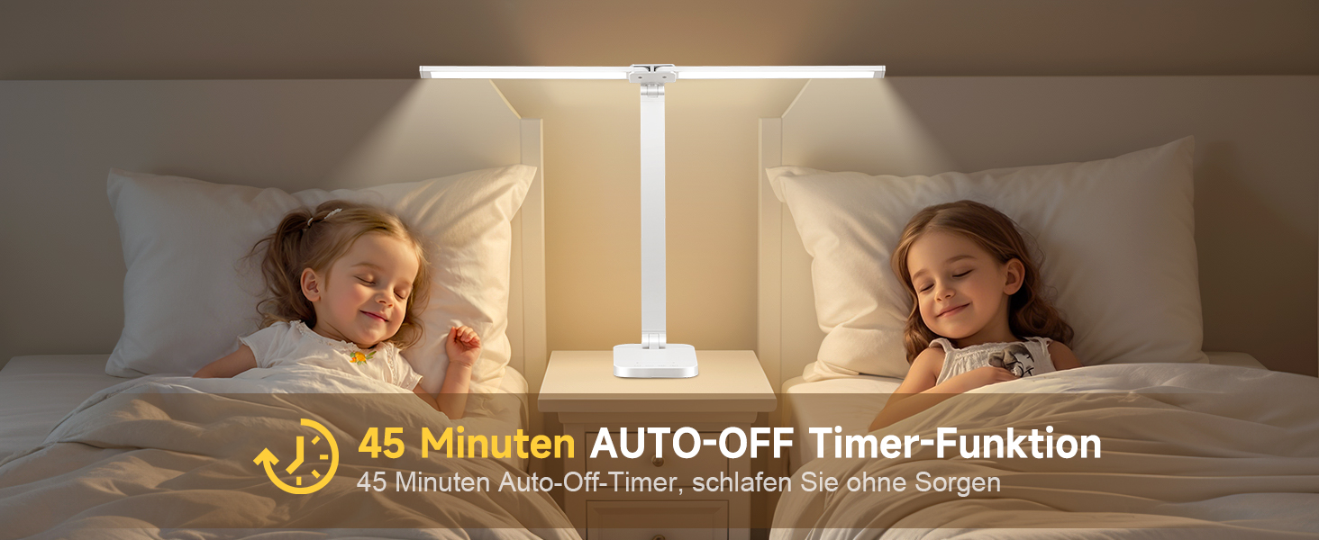 LED лампа для столу One Fire з адаптером, 1000 люмен, 96 LED, диммер, таймер, світлова пам'ять, для дітей, денне світло, для читання