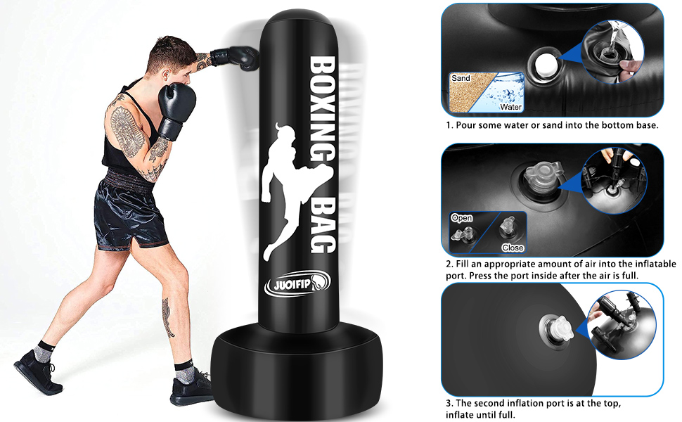 Надувний боксерський мішок Boxsack 180 см для тренувань MMA, Муай Тай, фітнесу