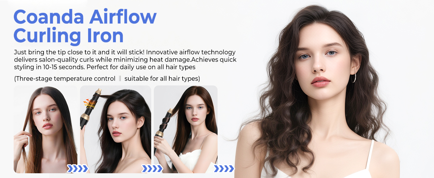 Airstyler 5 в 1: Фен-щітка, плойка, випрямляч для волосся. 1000W, 3 температурні режими, для об'єму, локонів та випрямлення. Білий (Чорний)