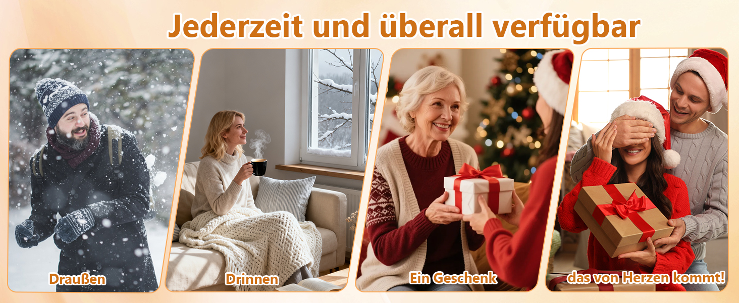 OKYUK Електричні грілки для рук 2 шт. з магнітним кріпленням, 5000 мАг, Powerbank, 3 режими, для кемпінгу та подарунків, чорний