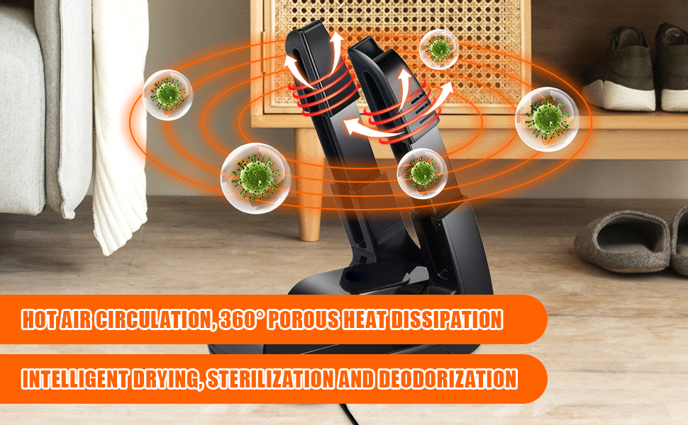 Електричний сушильник для взуття - сушильник для черевиків та взуття з таймером, регульована довжина