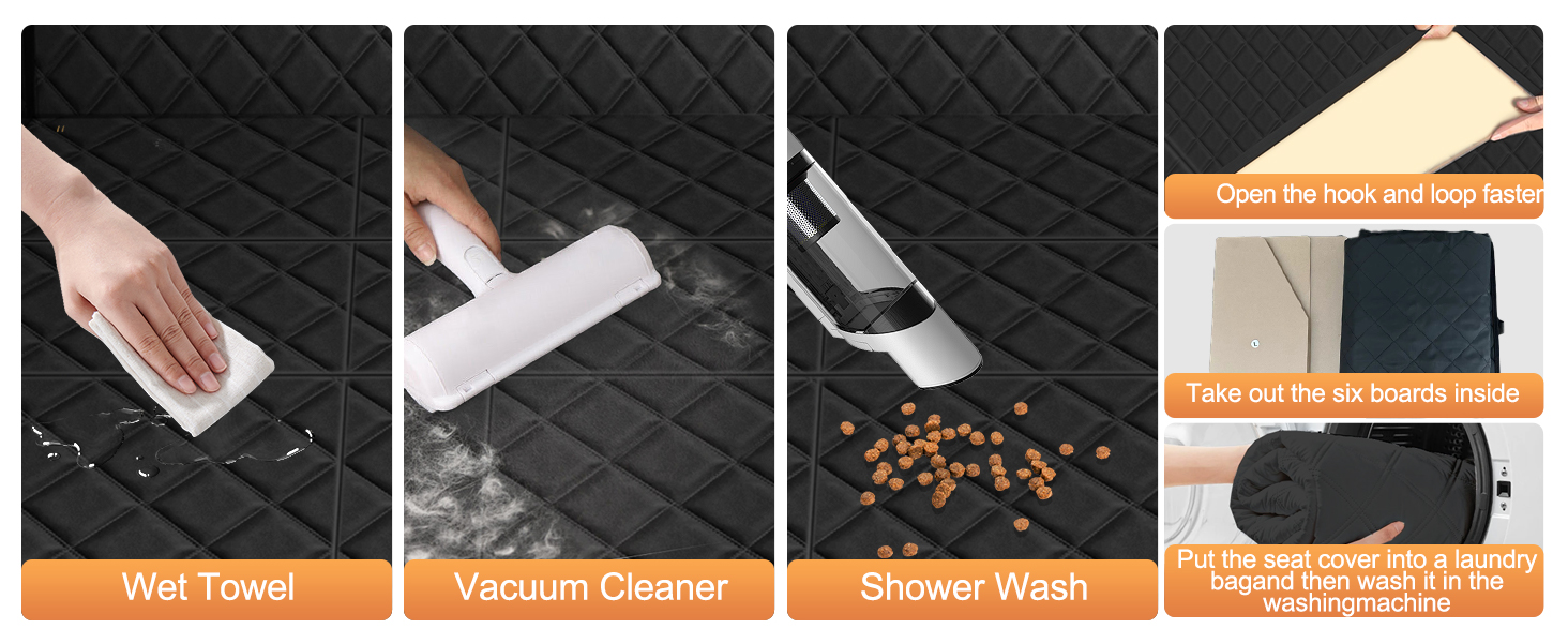 Захисний чохол на заднє сидіння авто для собак, чорний, 155x72 см (для позашляховиків/вантажів)