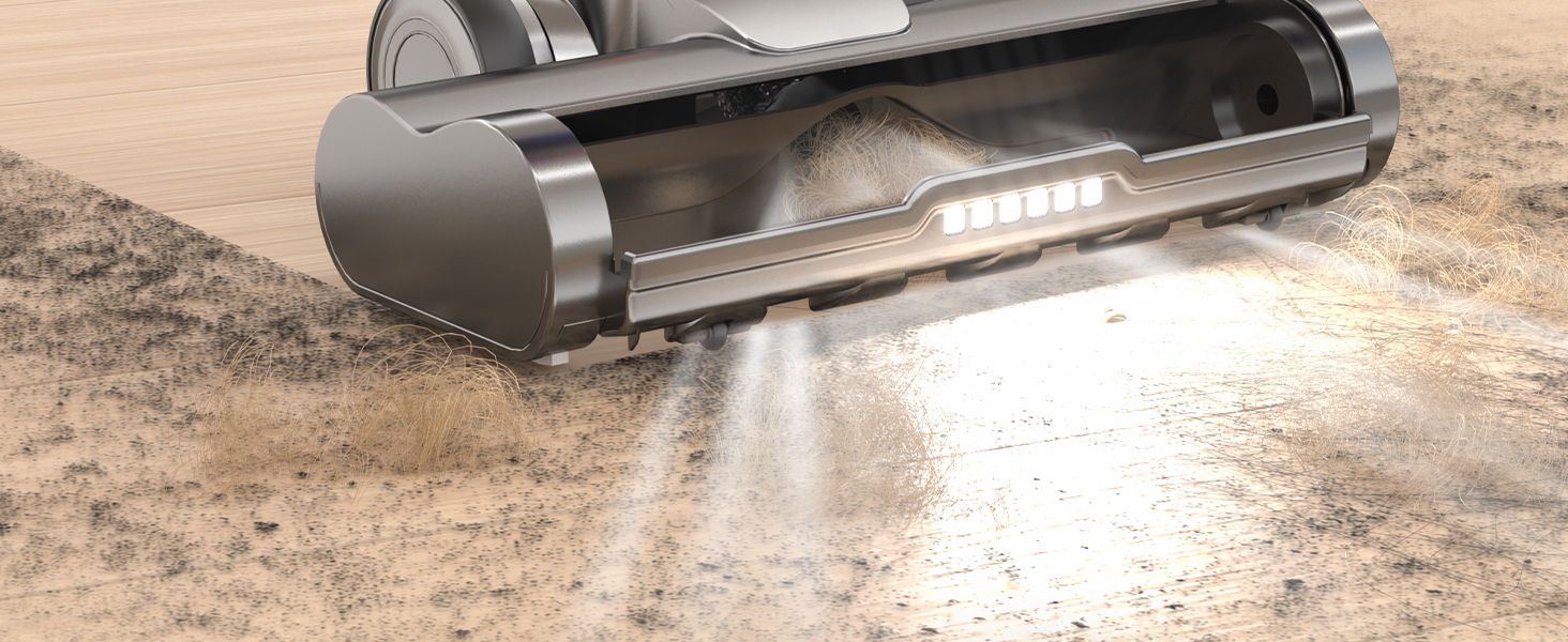 Бездротовий пилосос Sulean 580W з акумулятором, 70 хв роботи, 48000Pa, Smart Display, 1.6L, антинамотування, для твердих поверхонь, килимів, шерсті тварин