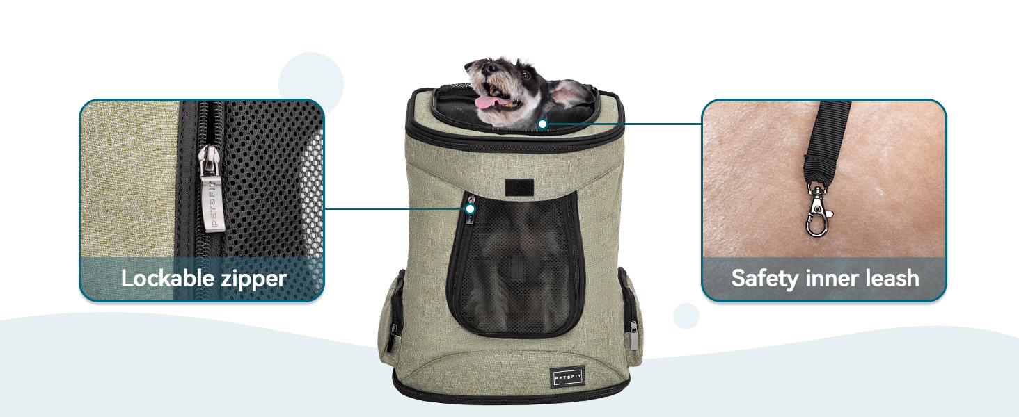 Рюкзак для кота та собаки Petsfit - зручний та дихаючий, до 5 кг, зелений