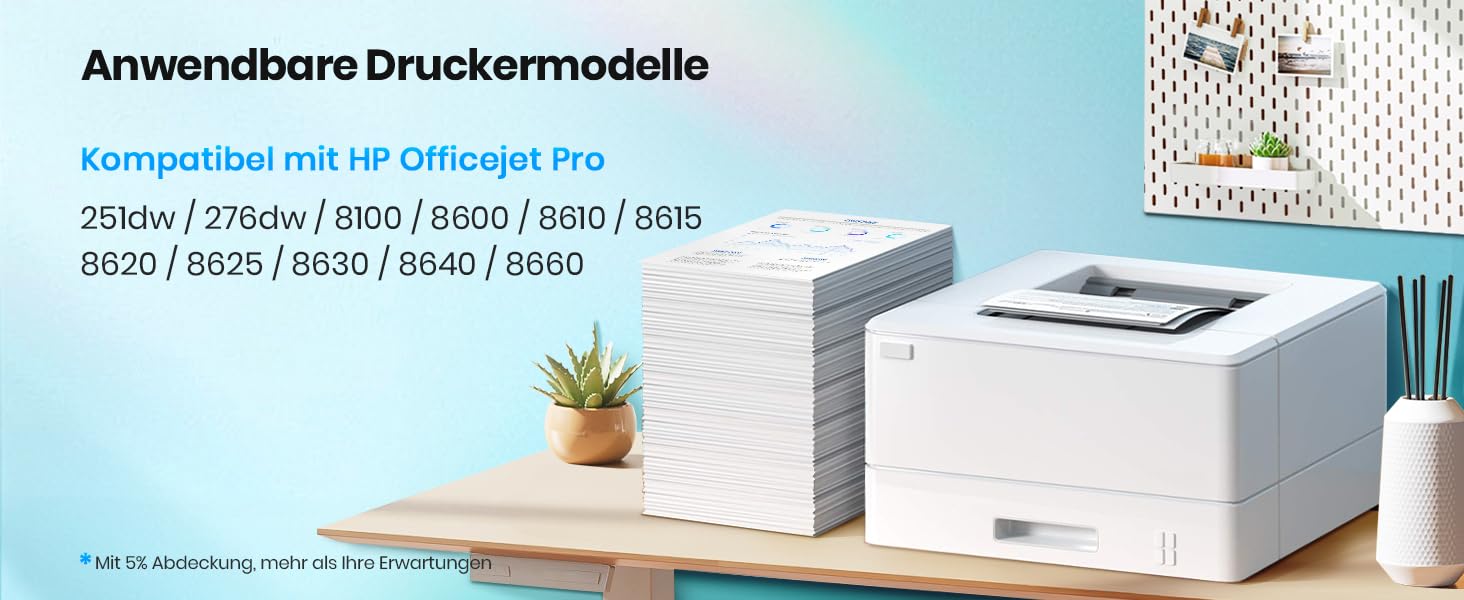 Комплект картриджів Glliter 950XL та 951XL для принтерів HP Officejet Pro 8600, 8610, 8620, 8630, 8640, 8660, 8100, 251DW, 276DW (4 шт.)