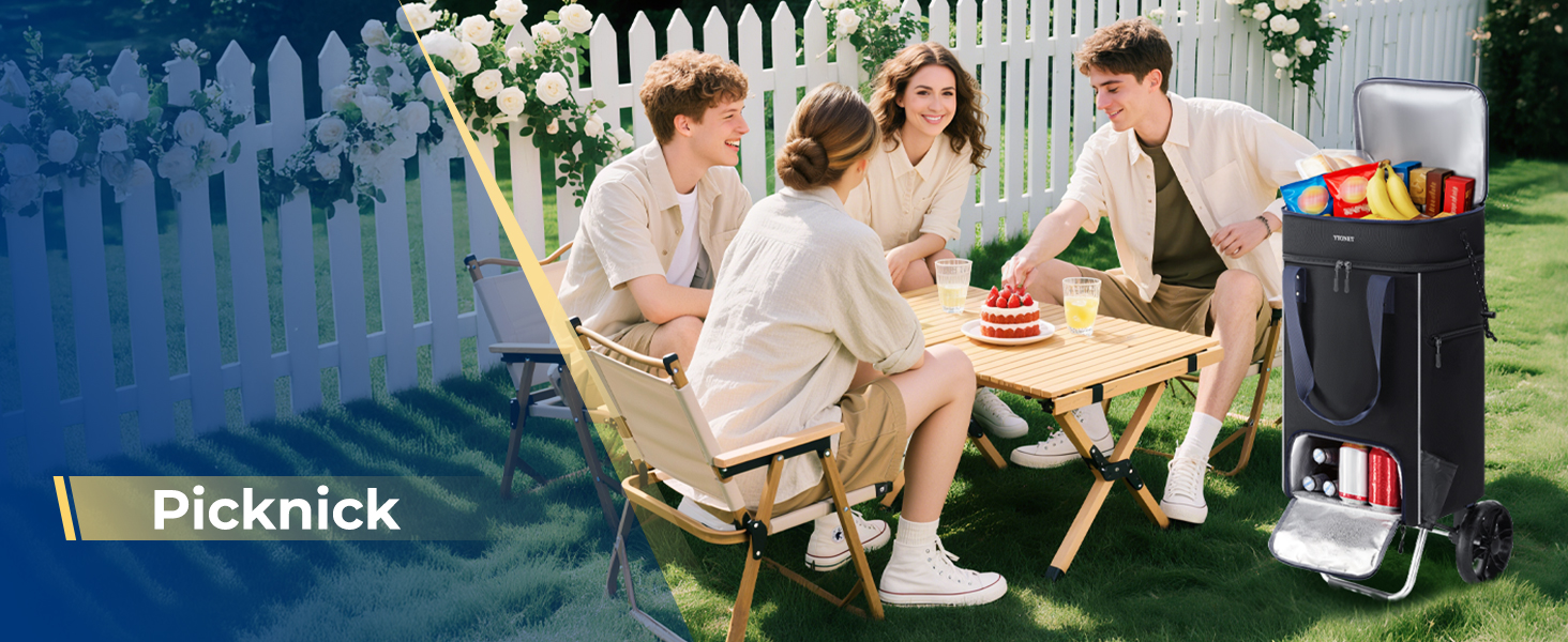 Тролей для покупок Ytonet: складаний, з відділенням для охолодження, 55 літрів, 68 кг, 3-в-1 (сумка-тележка, сумка для покупок), чорний