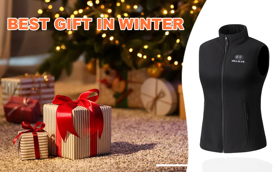 Обогревна жилетка для жінок з Powerbank 7.4V 12000mAh, 8 зон нагріву, 3 температурні режими, для катання на лижах/мотоциклі, чорний