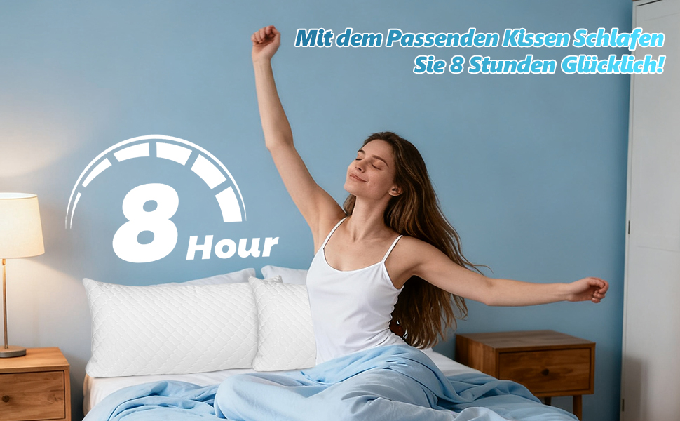 Подушка з піни Memory Foam для сну, охолоджуюча, ортопедична для сну на боці, біла, 40x80 см