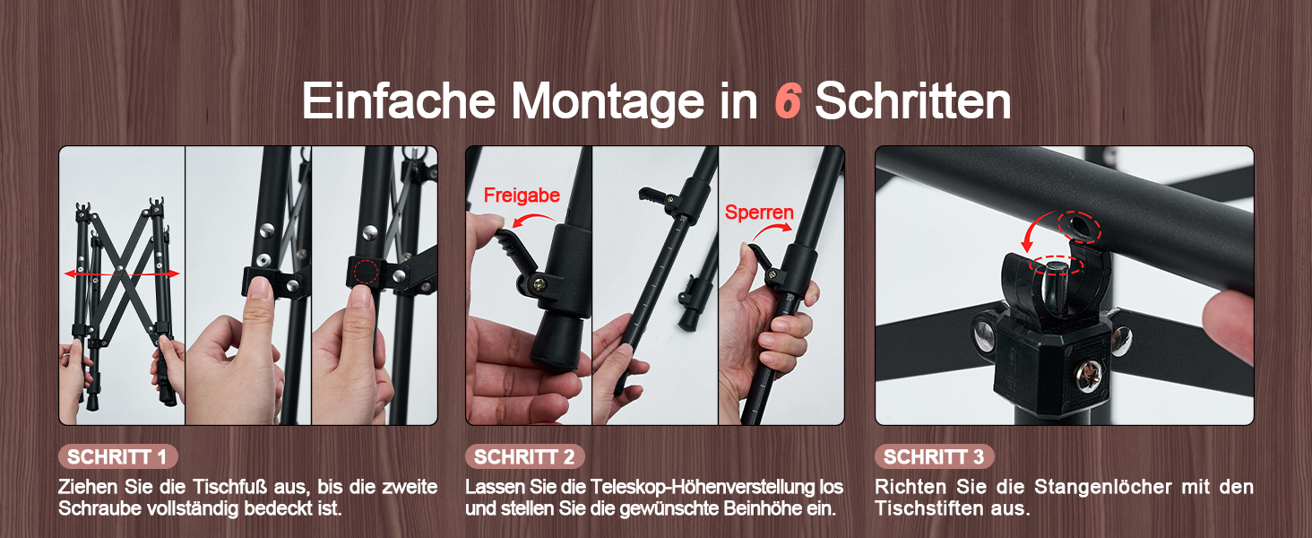 Складний алюмінієвий стіл для кемпінгу Odoland з регульованою висотою та сумкою для зберігання 46x42x42-60 см