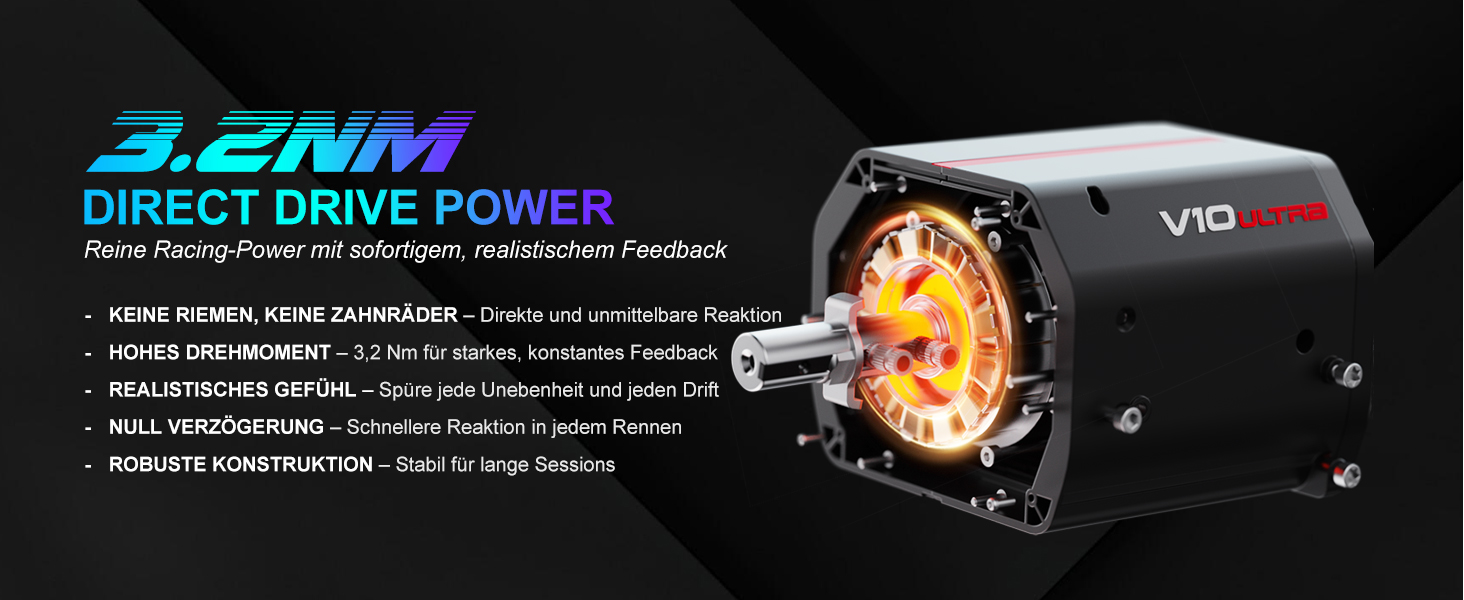 PXN V10 Ultra Gaming Руль для ПК, PS4, Xbox з Direct-Drive та педалями, 270°