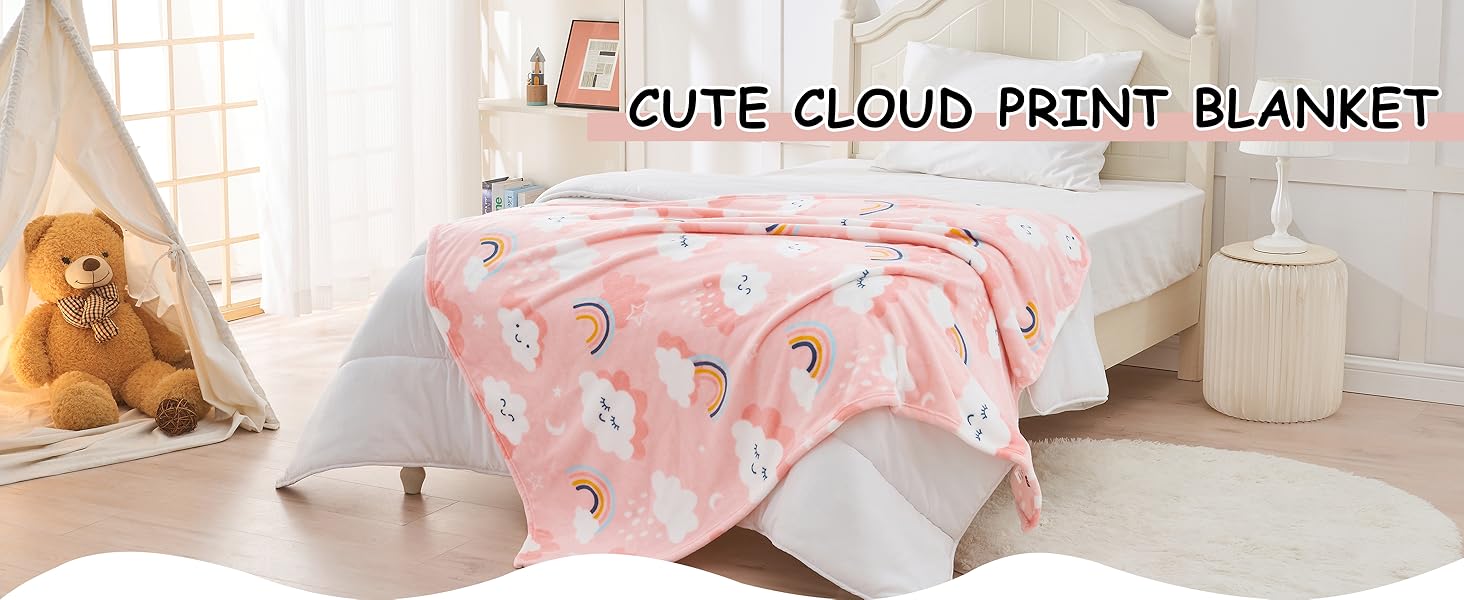 Плед-ковдра з принтом геймпада, що світиться в темряві, для дітей та дорослих, 127x150 см, сірий (фіолетові хмари)