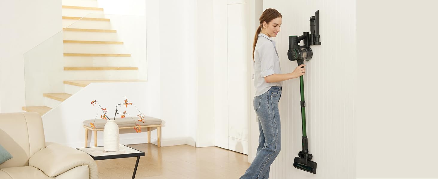 Бездротовий пилосос Vexilar 500W з акумулятором: потужний, 6-в-1, для твердих поверхонь, килимів та шерсті тварин, з сенсорним дисплеєм