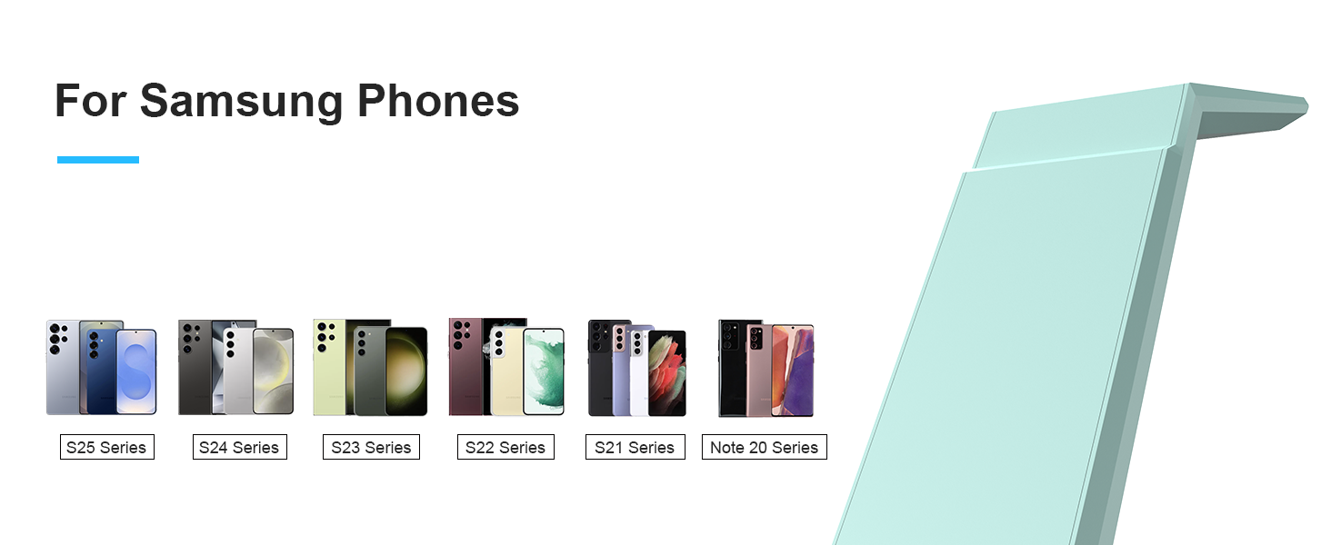 Зарядний пристрій NANAMI 3-в-1 для Samsung Galaxy Watch, Buds та смартфонів S25, S24, S23 Ultra, Z Flip, Z Fold (зелений)