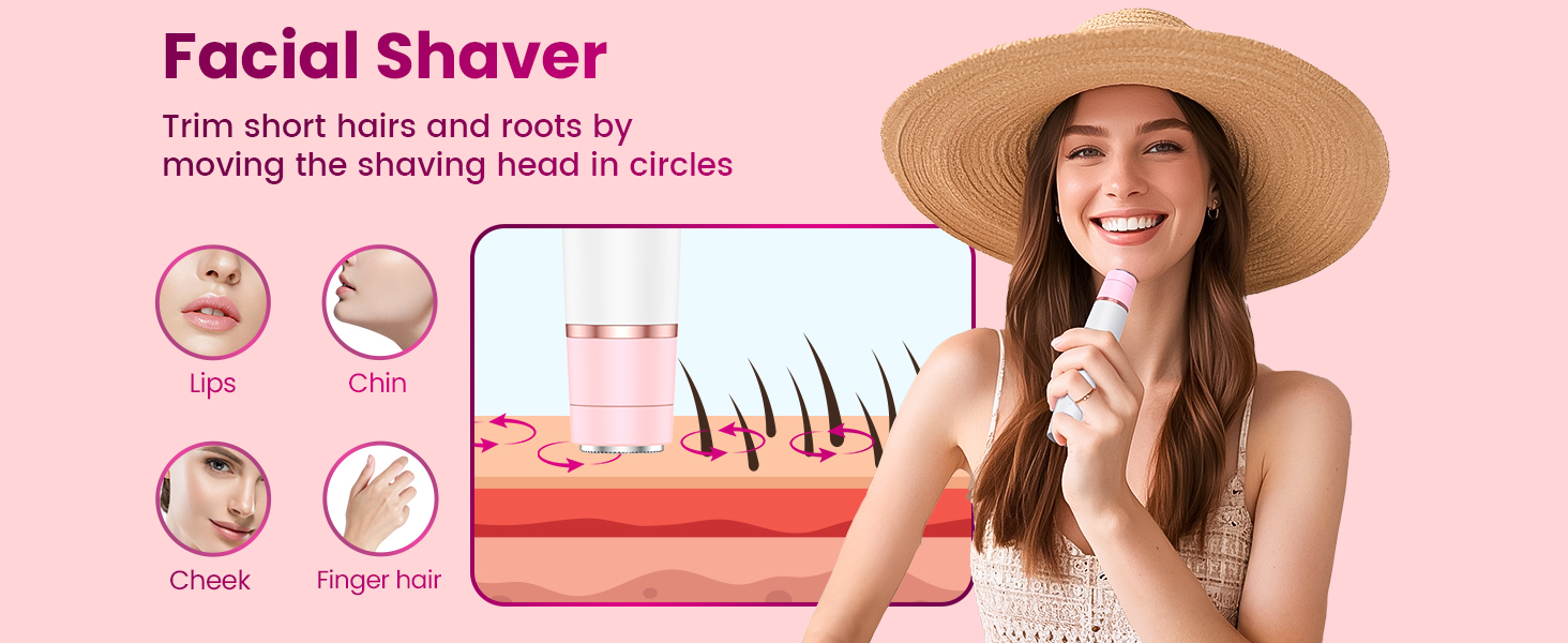 Електричний тример для жінок 4-в-1: для обличчя, тіла, ніг, носа. Тример для бікіні, USB-C