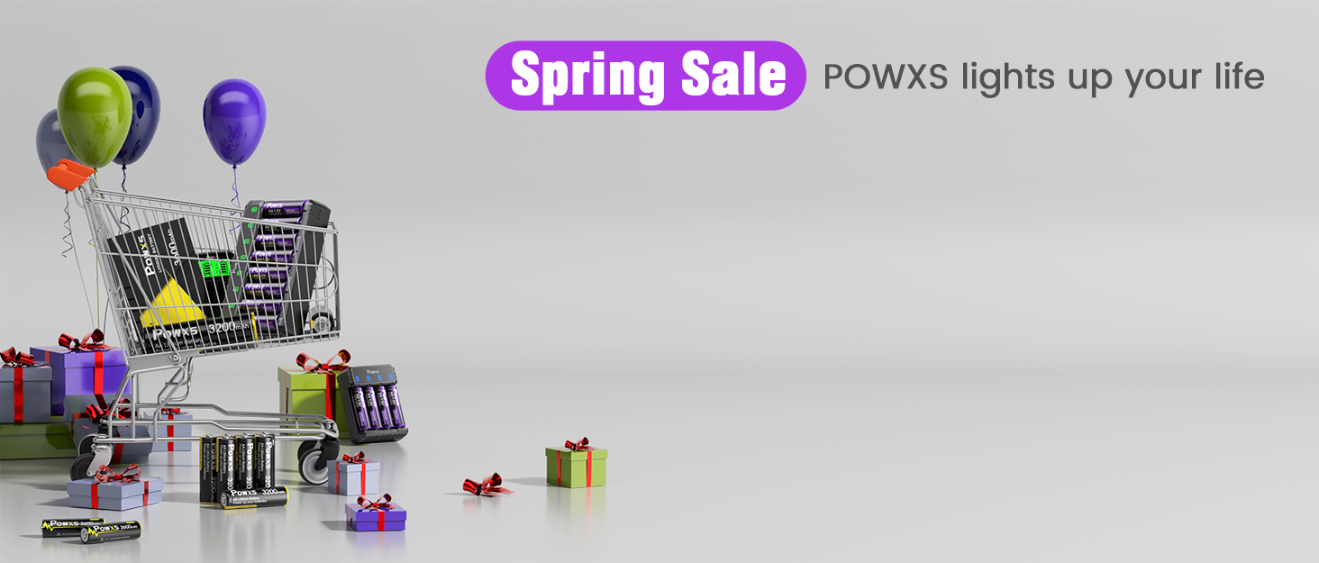 Зарядний пристрій POWXS для акумуляторів 18650 з тестуванням, LCD-дисплеєм, 4 слоти, Li-Ion, IMR, NI-MH, NI-Cd, AA, AAA, C, 26650, 21700, 16340, 14500, 10440, RCR123