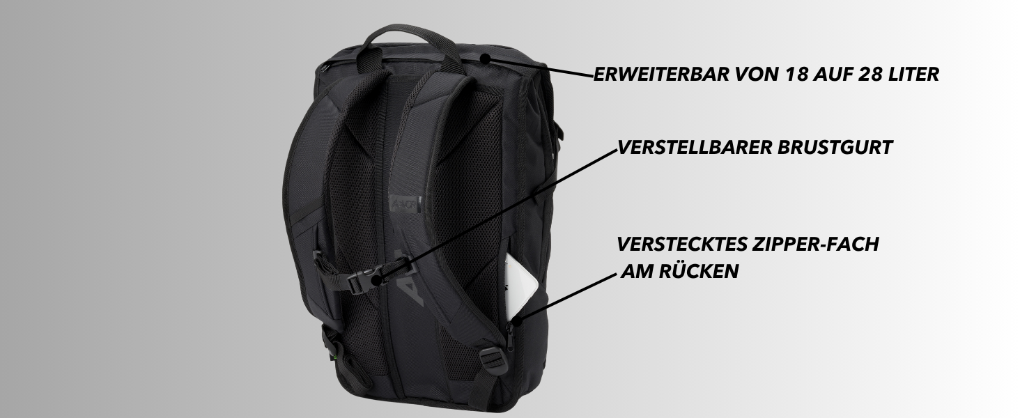 Рюкзак AEVOR Daypack 18 л, водовідштовхувальний, для ноутбука 15'', багато кишень, дихаюча спинка