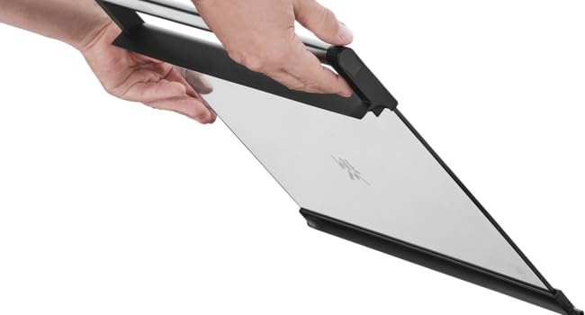 WMF Lono Electric Table Grill with Glass Lid - Non-Stick Coated Plate, Removable Drip Tray, Dishwasher Safe, Matte Stainless Steel, 2200W Single