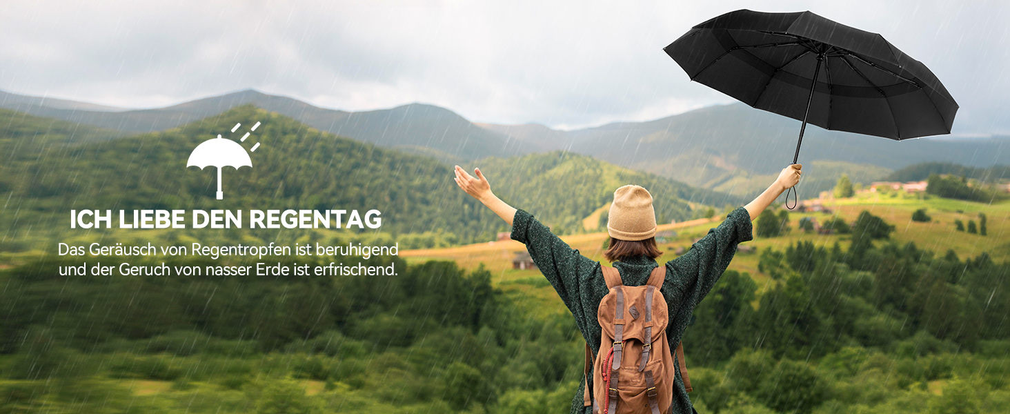 Шкіряний парасоль з автоматичним відкриванням, великий, стійкий до вітру, 104 см, 10 ребер, чорний, для чоловіків та жінок