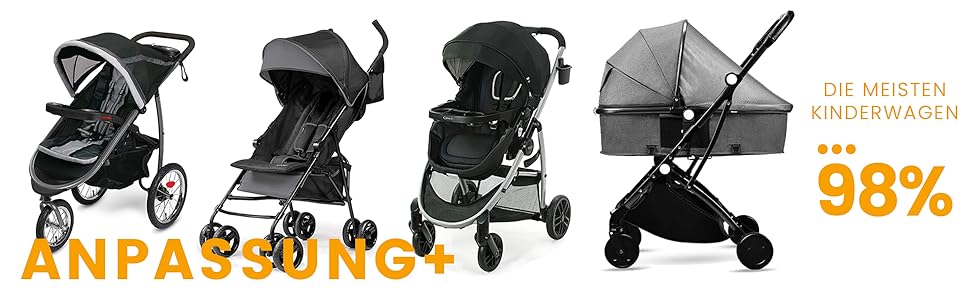 Orzbow Baby Footmuff Stroller Winter Footmuff Buggy, Baby Sleeping Bag Car Seat Winter, with Two-Way Zipper Washable Detachable Faux Fur Collar Fits All Strollers (Light Grey)