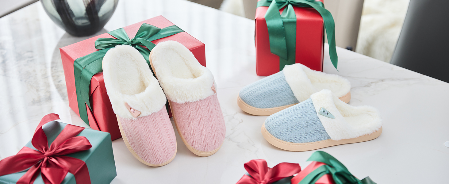 Домашні тапочки NineCiFun для жінок, зимові, теплі, зручні, з м'якої піни пам'яті, з антиковзким покриттям, рожеві, 40/41 EU