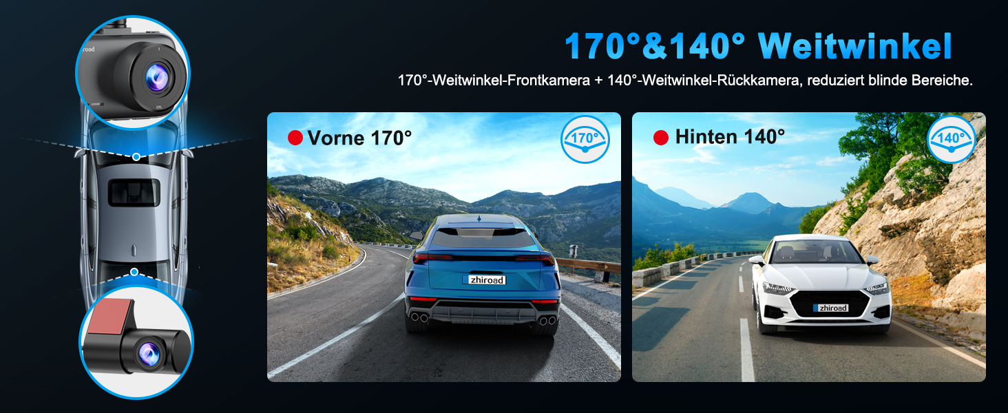 Відеореєстратор Dashcam 4K Dual з CPL фільтром, WiFi, 64GB SD, IPS 3