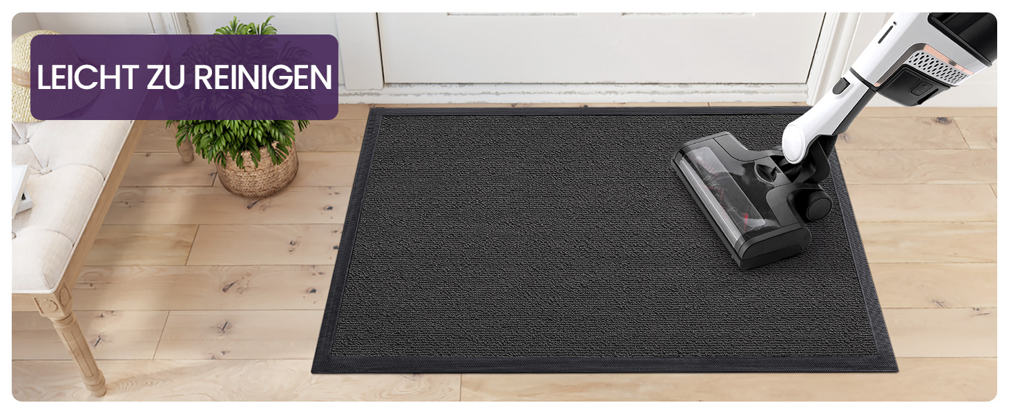 Килимок для дому та вулиці DEXI, 60x90 см, сірий - вологостійкий, неслизький, миючий