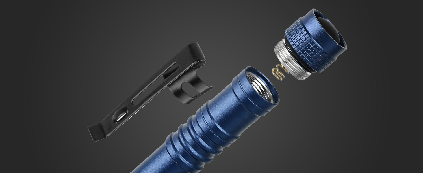 Ліхтарик LED Lepro, Mini IPX4 Водостійкий, 3 Режими, 2 шт. (Синій)