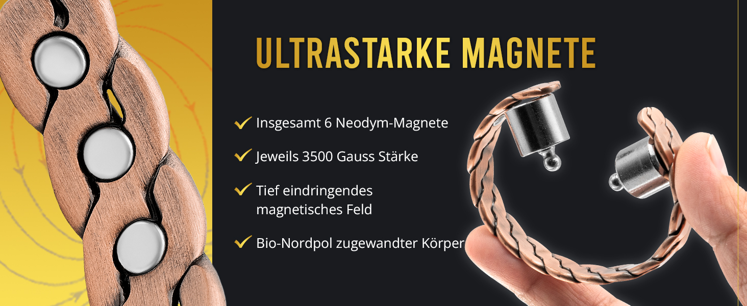 Куперне браслет MagnetRX® для чоловіків та жінок - регульований, з чистого міді