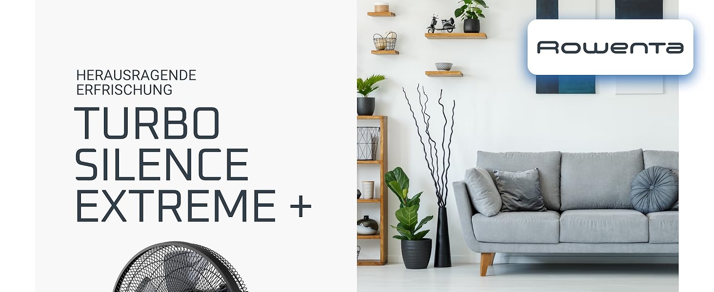 Вентилятор Rowenta Turbo Silence Extreme+ - тихий, потужний, 4 швидкості, автоматичне гойдання, білий, VU2731