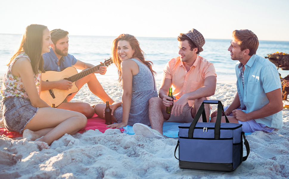 Термосумка для пікніків та відпочинку на природі 35L сірого кольору