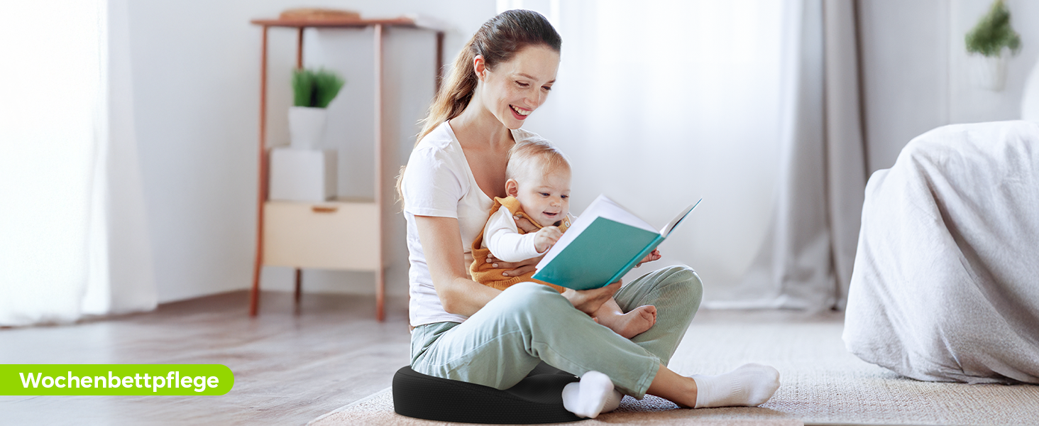 Ортопедична подушка для сидіння AUVON кругла з подвійною U-подібною формою та нахилом для полегшення навантаження на стегна, подушка для геморою, офісне крісло, автомобіль, сидіння, підвищує комфорт сидіння, покращує кровообіг, полегшує куприк