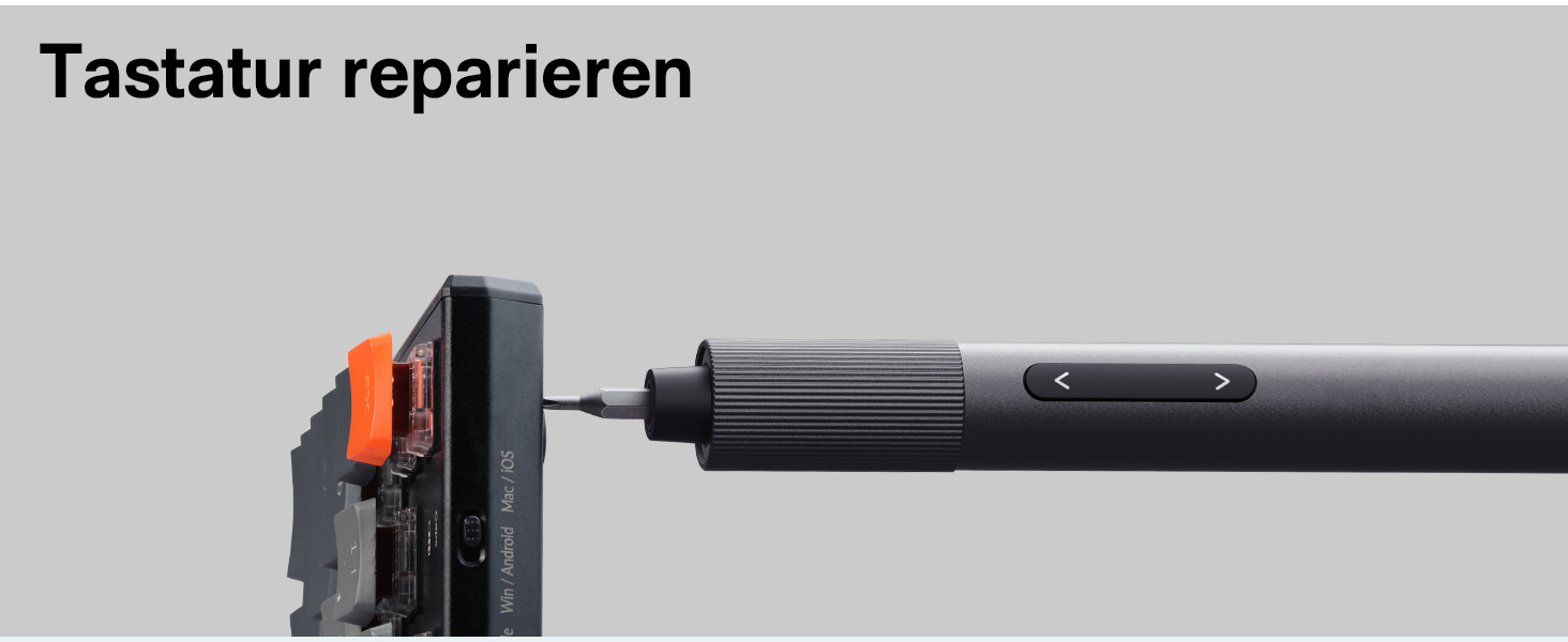 Набір викруток HOTO Feinmechaniker: електричний, магнітний, прецизійний. Для ремонту годинників, окулярів, телефонів, ПК. 170 об/хв, C4 × 28 мм