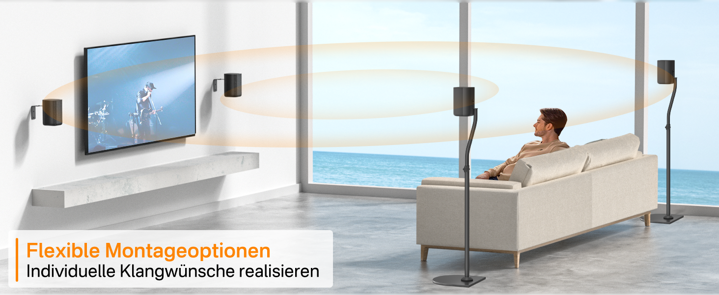 Підставка для сателітної акустики 2 шт. Розширювана висота 33-42 см - для LG, Vizio, Sony, Samsung