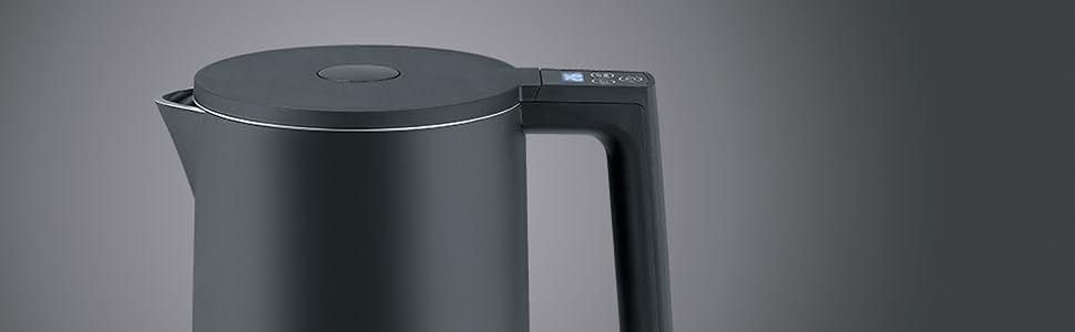 Електричний чайник Severin WK 3484 Cool Touch: подвійні стінки, LED-дисплей температури, 1.7 л, 2200 Вт, чорний