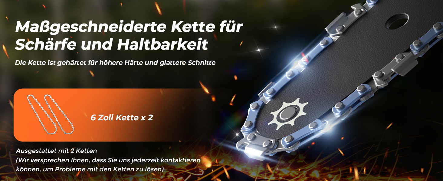 Акумуляторна міні-пила для саду та дерева 6 дюймів, 1000W безщітковий двигун, сумісна з Makita 18V, автоматичний змащувач, для обрізки гілок та дерева (1*2000mAh)