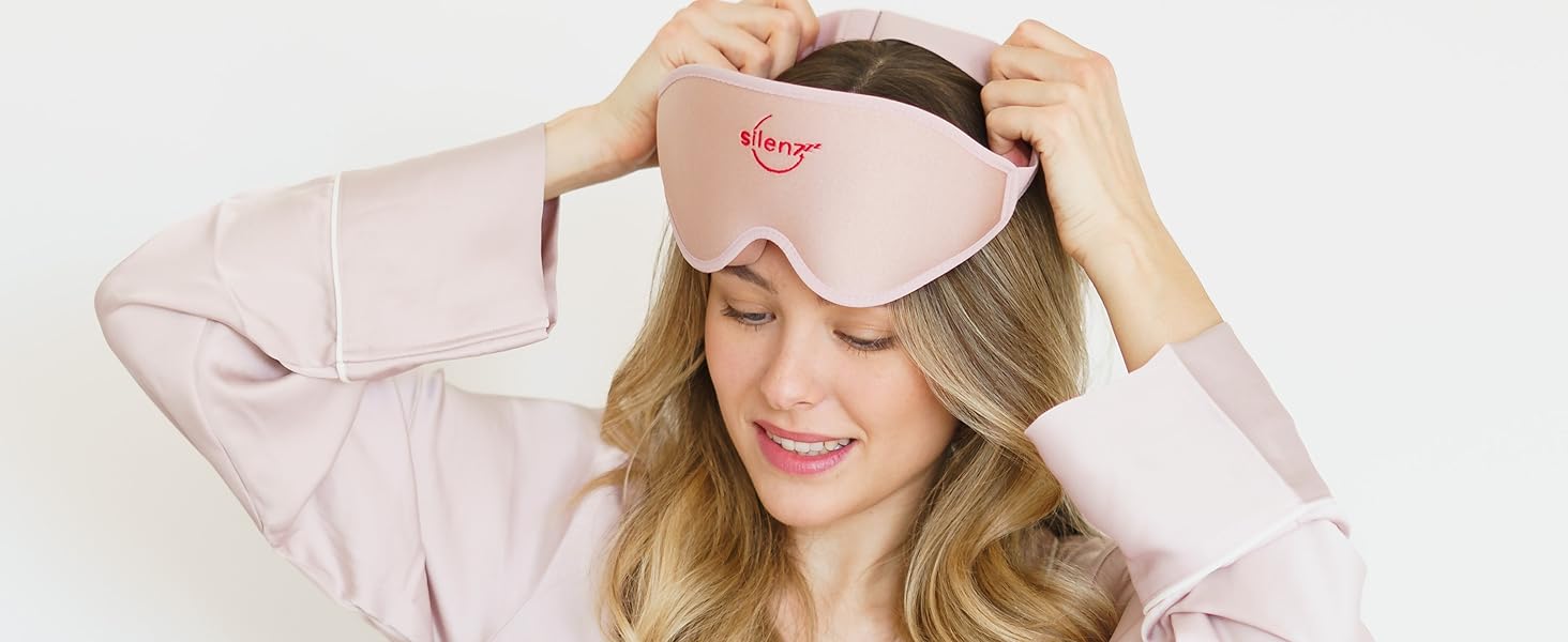 Маска для сну преміум-класу 3D - для жінок та чоловіків - комфортна, з м'якою підкладкою для повної темряви - рожева, Sleepy Purble