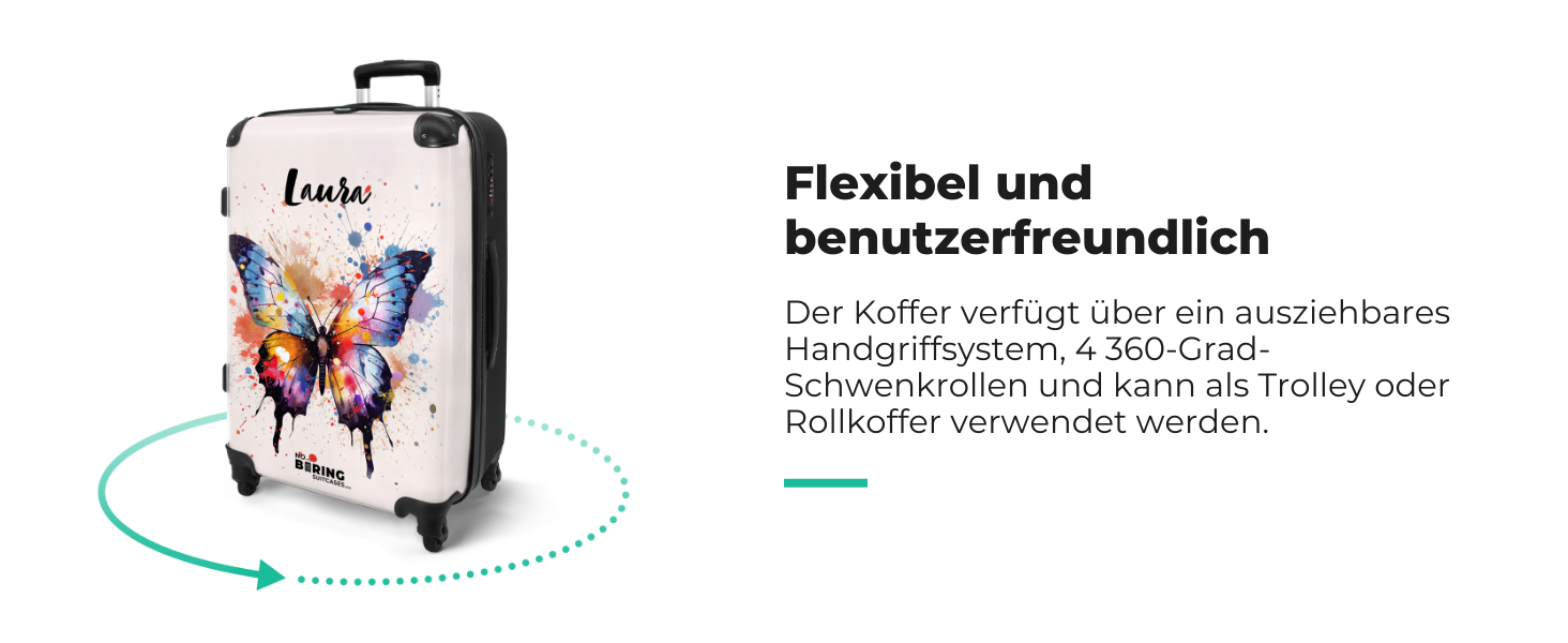 Дитячий валіза-роликовий колірний з ініціалами та іменем, 55x40x20см - валіза для ручної поклажі, валіза для хлопчиків, легкий, з принтом 'Ренн-авто'
