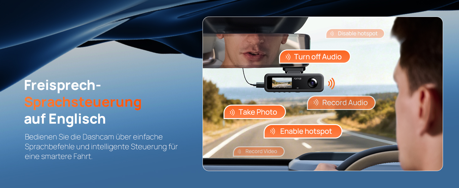 Автомобільний відеореєстратор 70mai T800E 4K 3-канальний (передній, внутрішній, задній) з HDR, ІЧ-нічним баченням, GPS, WiFi 6 та карткою пам'яті 64GB