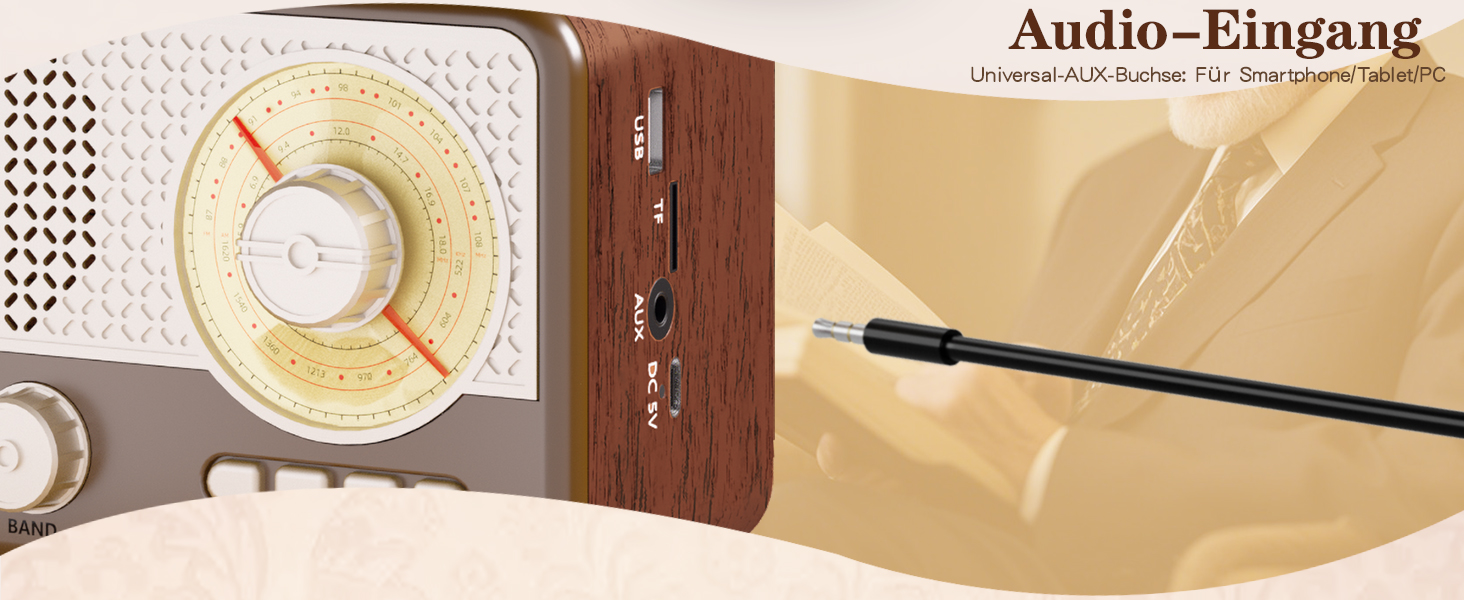 Портативна радіоприймач AM/FM/SW з сонячною батареєю, Bluetooth, USB/TF/AUX, для кемпінгу та подорожей. Підходить як подарунок для чоловіків