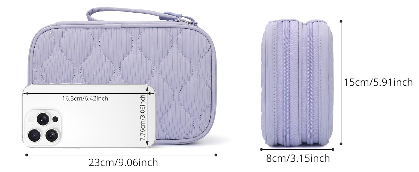 Органайзер для кабелів Skycase Kabeltasche, дорожній чохол для гаджетів та аксесуарів (світло-фіолетовий, XL)