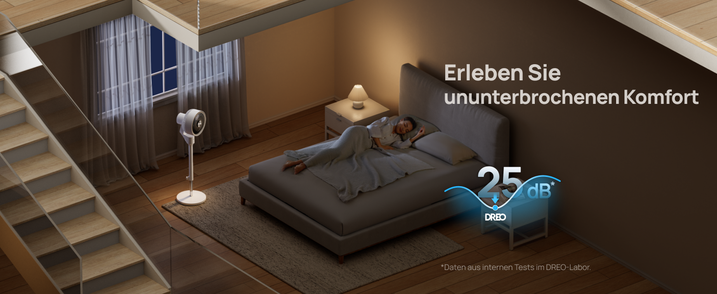 Дрео Безшумний підлоговий вентилятор з осциляцією, 1444 м³/год, 3 швидкості, таймер 6 годин, пульт дистанційного керування, циркуляція повітря за 3 хвилини, функція ароматерапії, білий