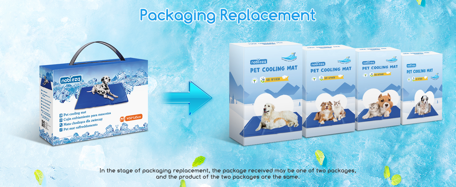 Кühlmatte Nobleza - Самостійно охолоджуючий килимок для собак, котів, цуценят. Розмір 65x50 см, блакитний.