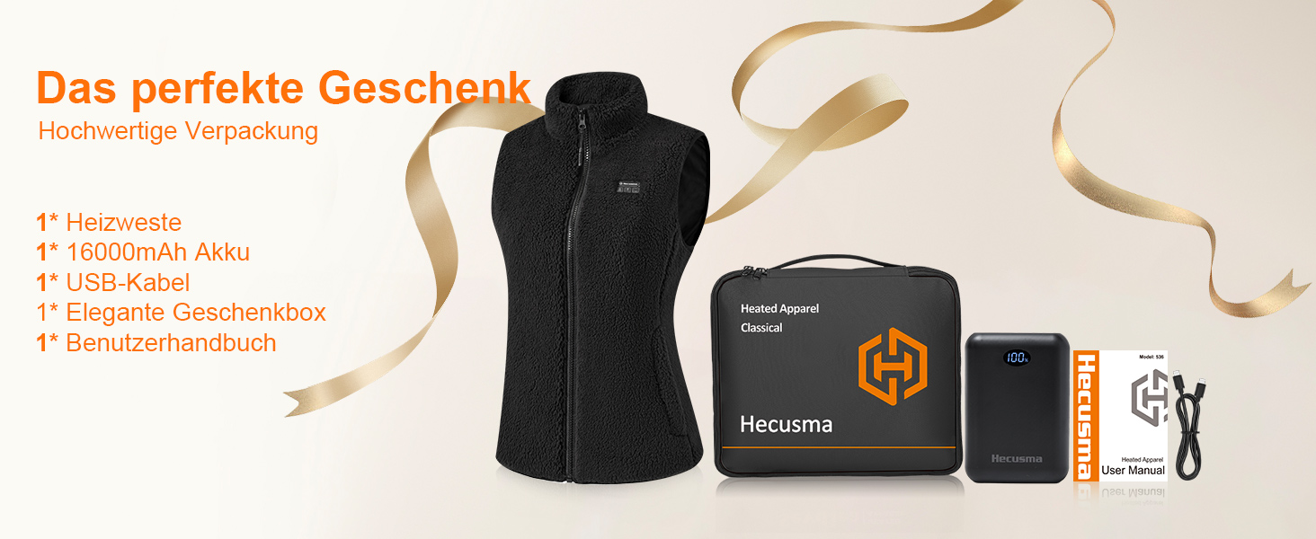 Тепла електрична жилетка для жінок з акумулятором 16000mAh, Sherpa, флісова жилетка для активного відпочинку та катання на лижах, чорна