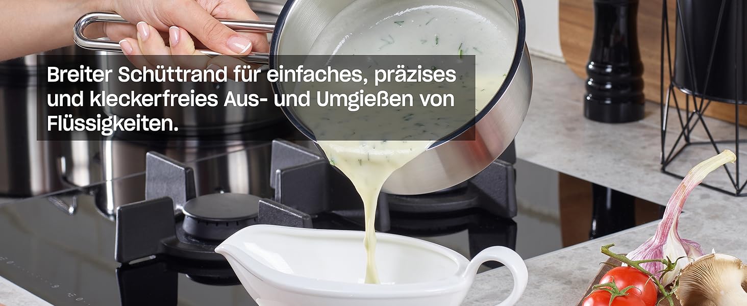 Сковорода Fissler Pure Collection Edelstahl Ø28 см, нержавіюча сталь, з внутрішньою мірною шкалою, виготовлено в Німеччині, для індукційних плит