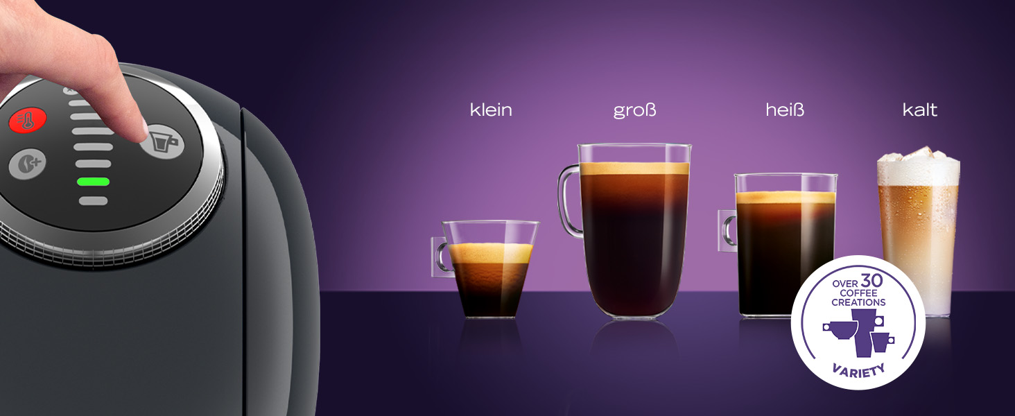 NESCAFÉ DOLCE GUSTO GENIO S PLUS by KRUPS cosmic grey automatic coffee capsule machine, capsule machine KP340B, Cosmic Grey Grey