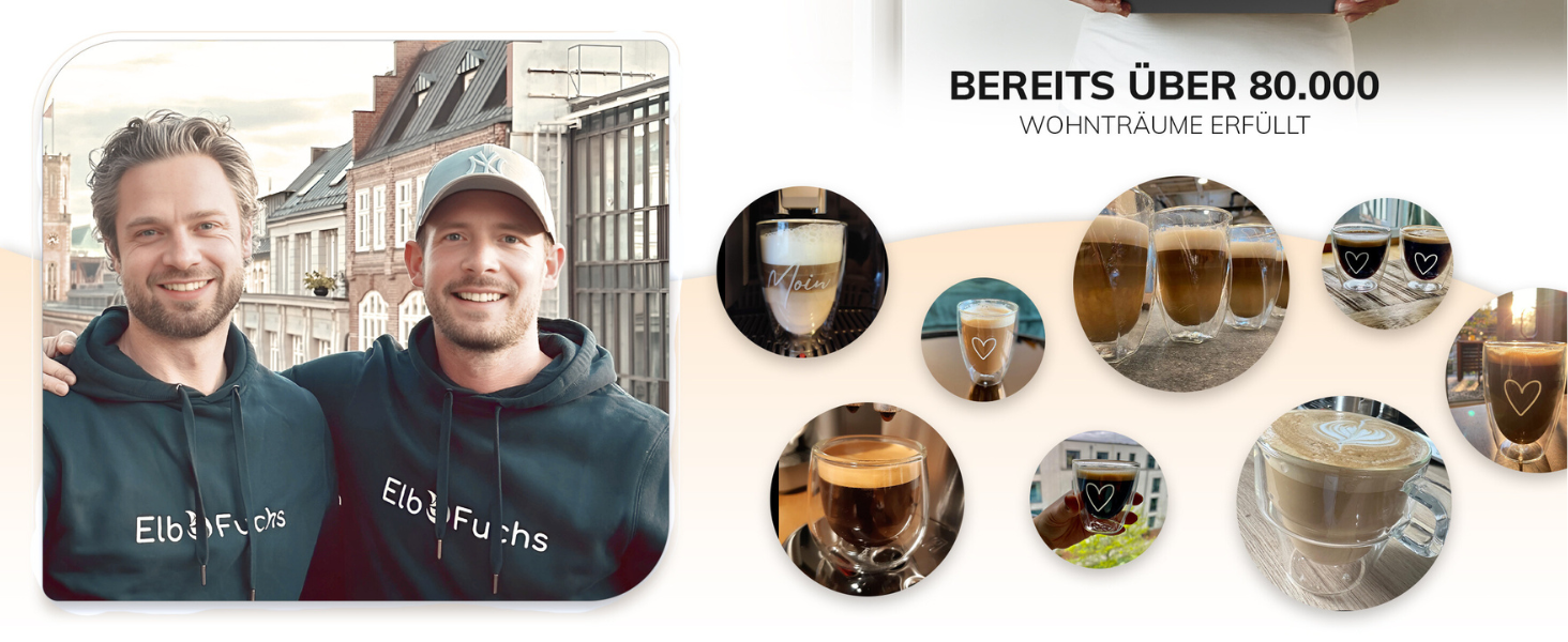 Набір склянок для лате макіато, 4 шт по 350 мл, з подвійними стінками | Ідеально для кави, чаю, капучино | Paris - Set4