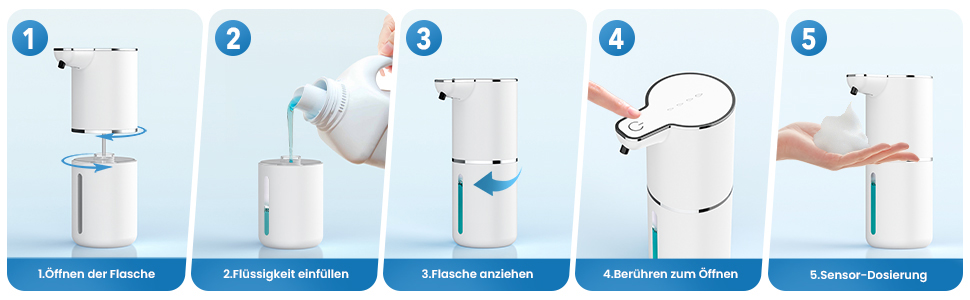 Автоматичний дозатор мила настінний електричний з сенсором, 4 рівня регулювання, USB, перезаряжається, білий для кухні, ванної кімнати, школи, для рідкого та пінного мила